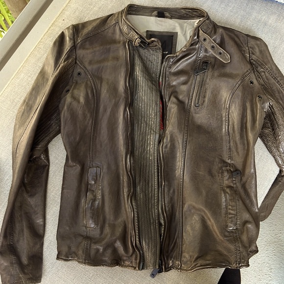 Mauritius dark khaki green leather jacket. - Picture 8 of 8